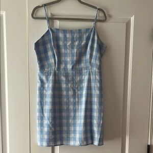 BP Blue and White Sleeveless Slip Dress